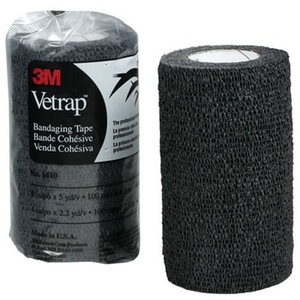 Vet Wrap Tape Black - 4X5Yd