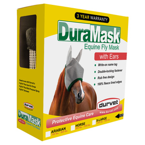 DURAMASK EQUINE FLY MASK WITH EARS - HORSE