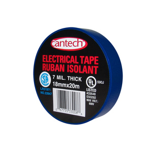 Vinyl Plastic Electrical Tape - Blue - 3-4 x 66