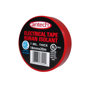 Vinyl Plastic Electrical Tape - Red - 3-4 x 66